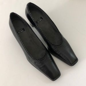 Stuart Weitzman Leather Pumps Braid Trim